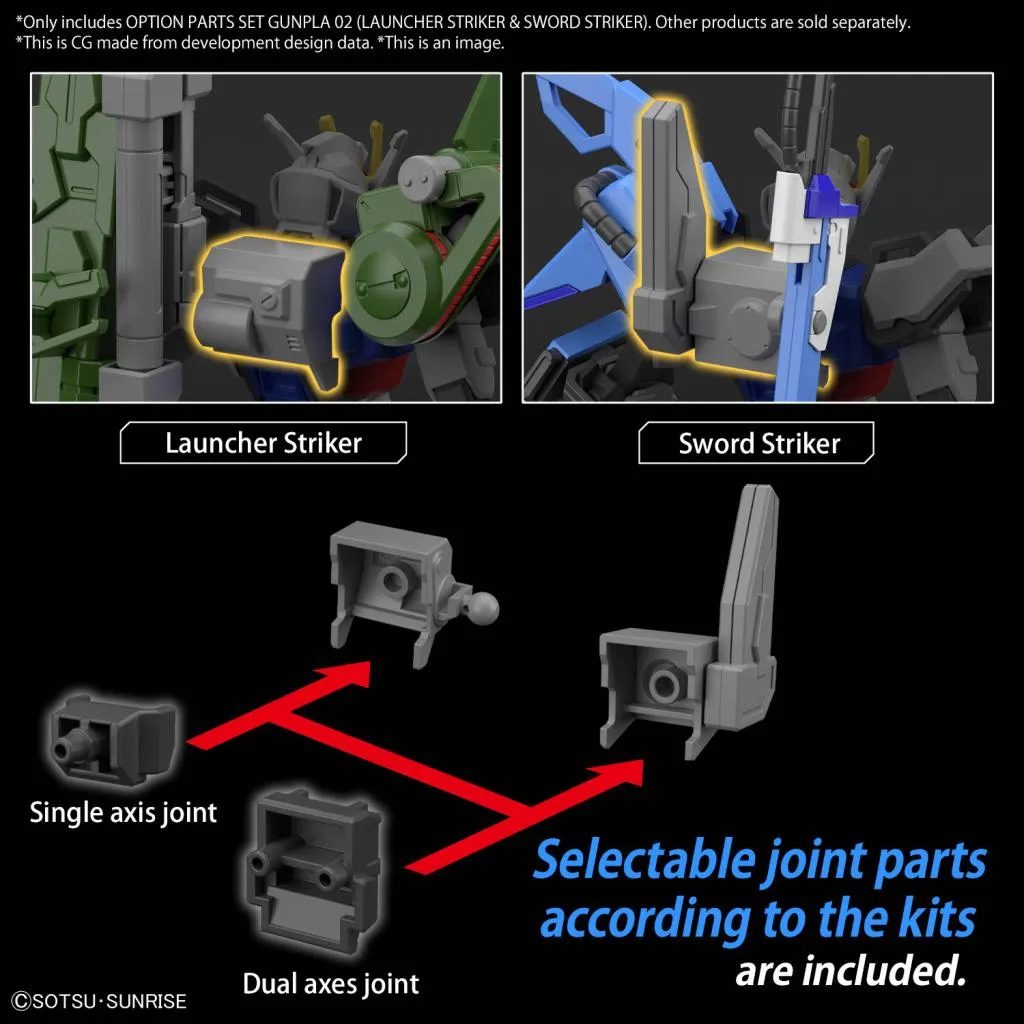 GUNDAM - Option Parts Set Gunpla 2 (Launcher/Sword Striker) -Model Kit